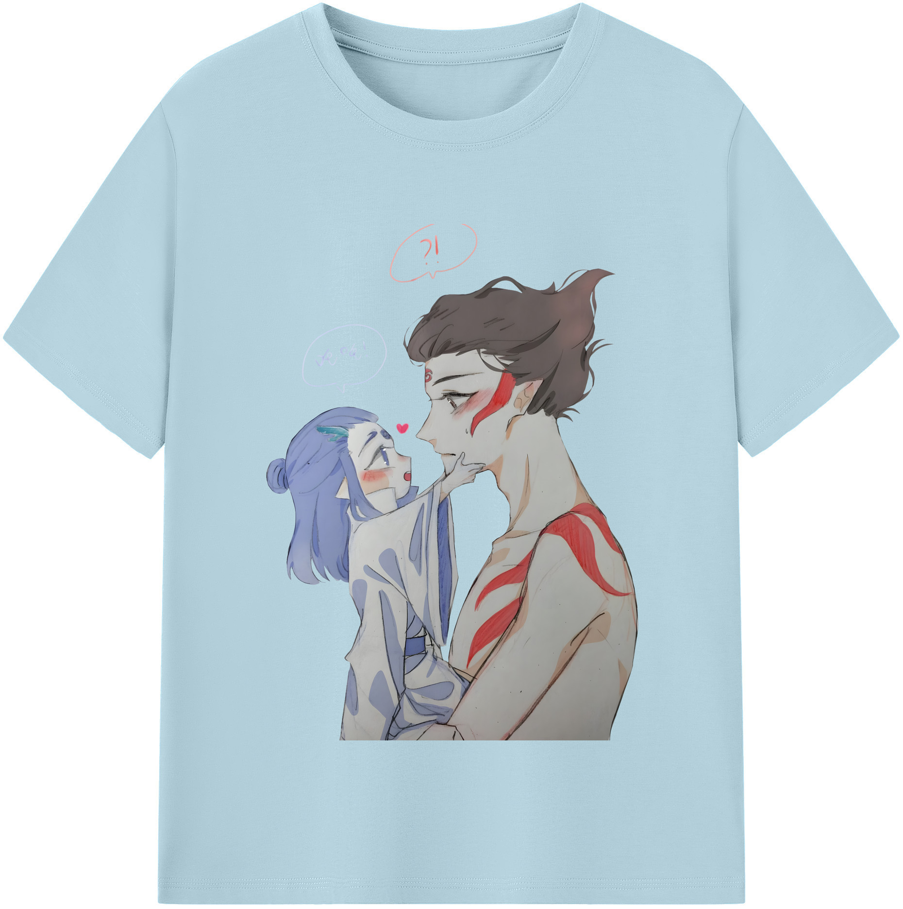 （画像用） Ne Zha 2 ナタ 魔童の大暴れ 綿100％半袖Tシャツ（フロントプリント）